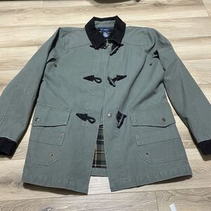 Vintage Denim & Co Chore‎ Jacket Men SmallGreen Toggle Canvas Barn Coat Work Y2K